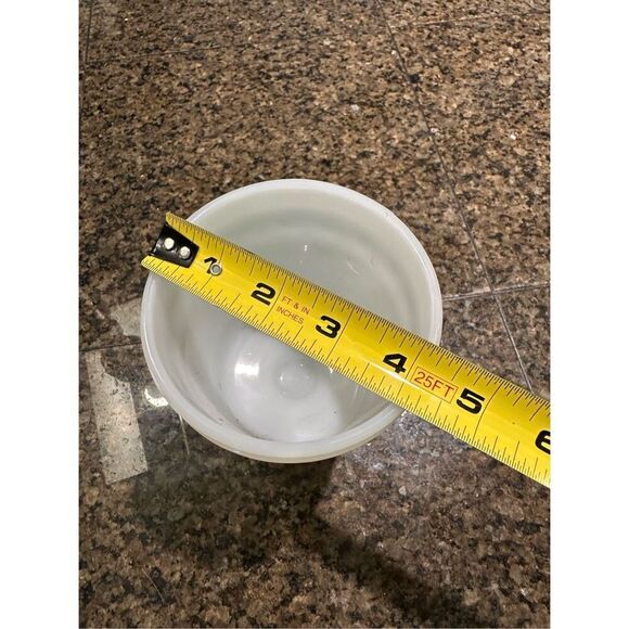 Vintage footed, milk glass compote - Picture 4 of 6